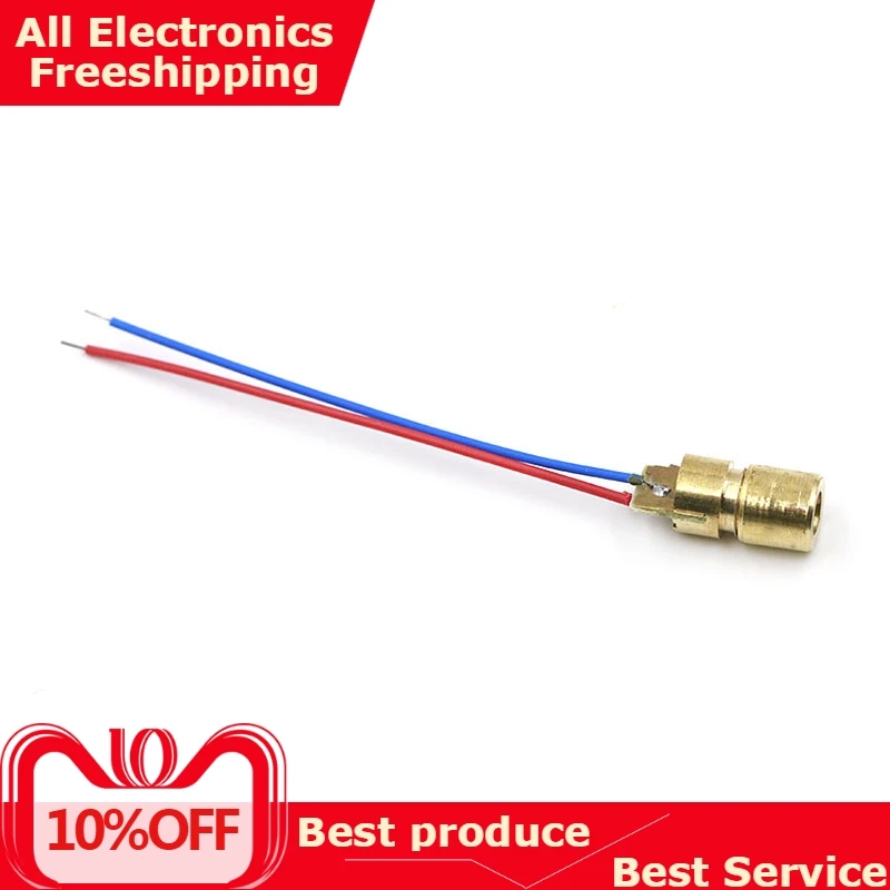 

1PCS 5V 650nm 5mW Adjustable Laser Dot Diode Module Red Sight Copper Head Mini Laser Pointer