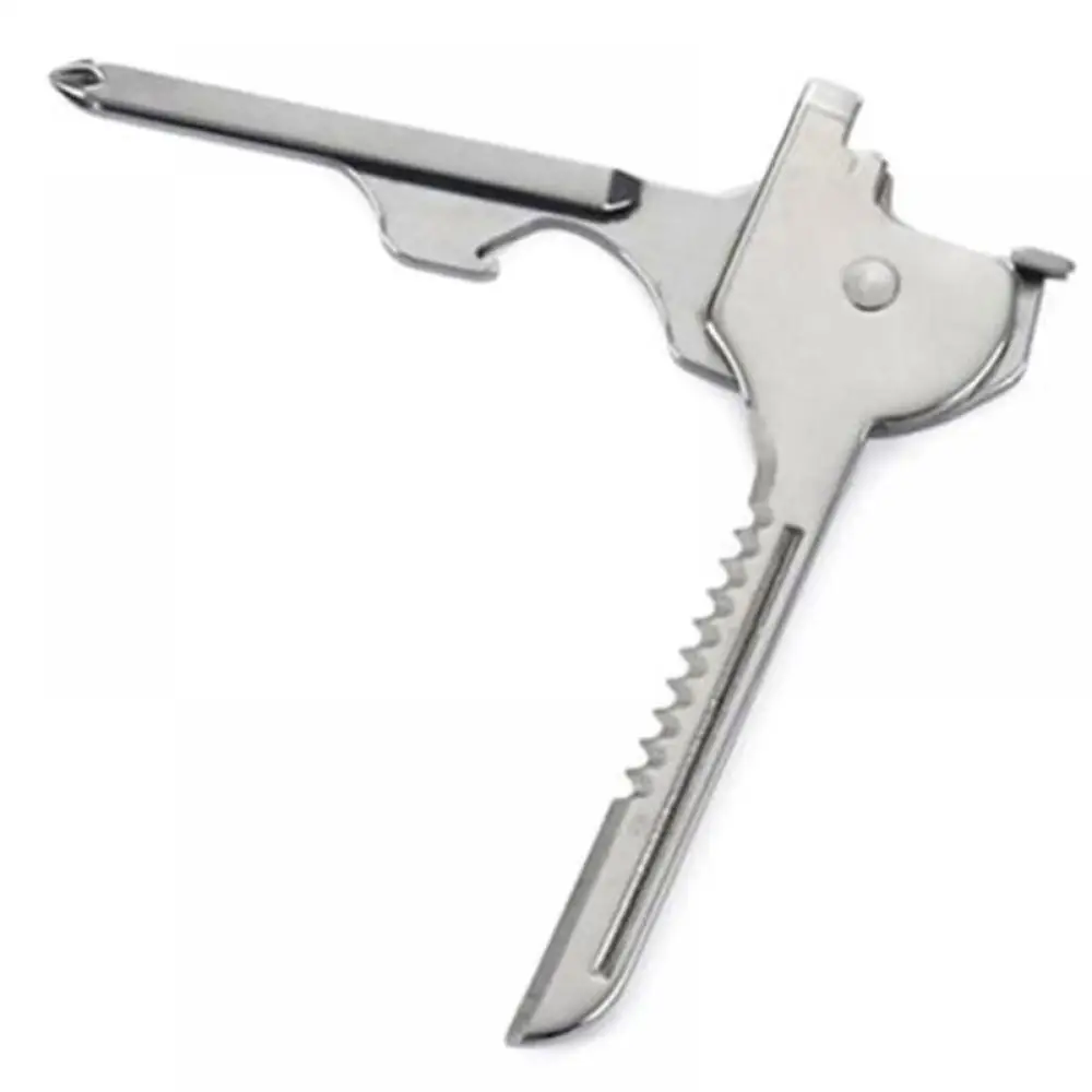 

Hot 6 in 1 Pocket EDC Key Keychain Survival Cutter Camping Multifunctional Tools