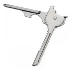 6 in 1 Pocket EDC Keychain Survival Cutter Camping Multifunctional Tools for Hiking free shipping