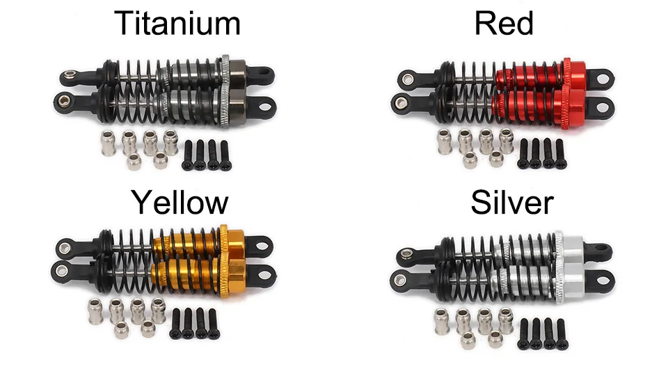 Масляный Регулируемый алюминиевый амортизатор амортизатора 70 мм для радиоуправляемого автомобиля 1/16 Багги грузовика Hpi Hsp Traxxas Losi axial Tamiya 2 шт