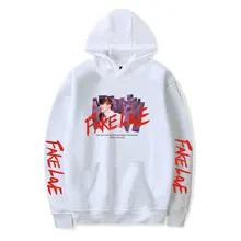 Мужская толстовка с надписью «Fake Love», уличная одежда, пуловер с капюшоном, мужские толстовки, пальто, зимние хип-хоп мужские худи Bluzy Cool BT21