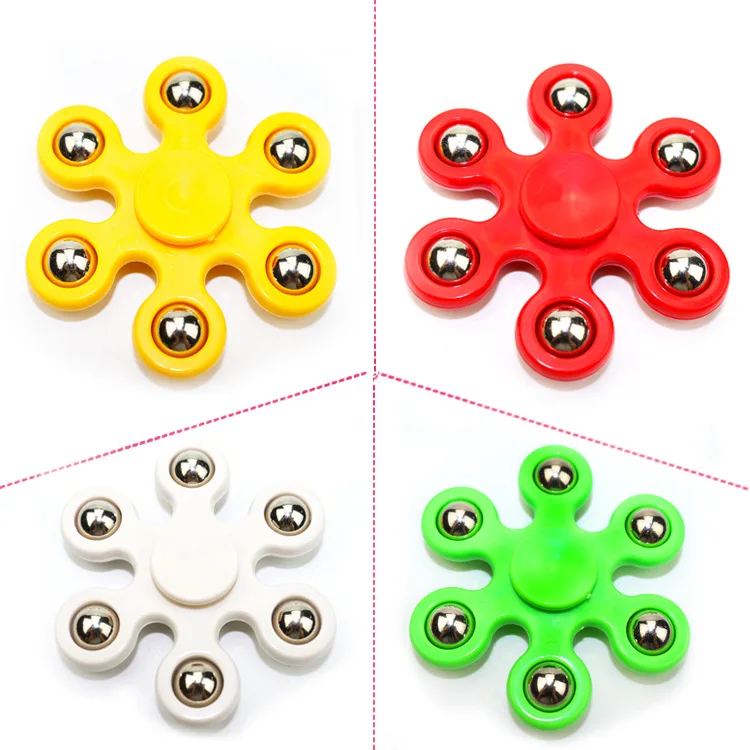 

Decompression toy fingertip gyro six-ball spiral plastic material