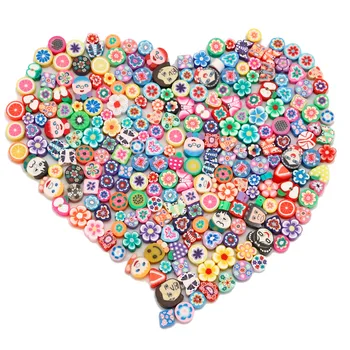 

100pcs/lot Random Mixed 6-15mm Polymer Clay Beads Different shapes Mix Color & Mix Design Bracelet Accessory Jewelry Findings
