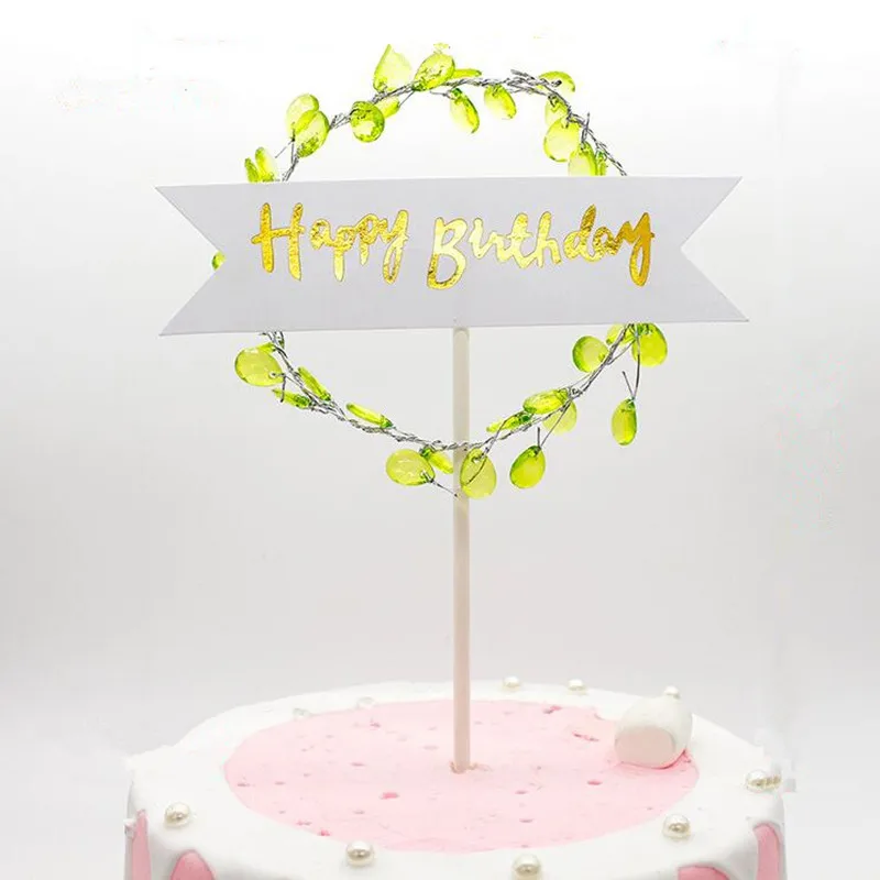 Горный хрусталь торт Топпер десертный стол Декор аксессуары для украшения торта День рождения