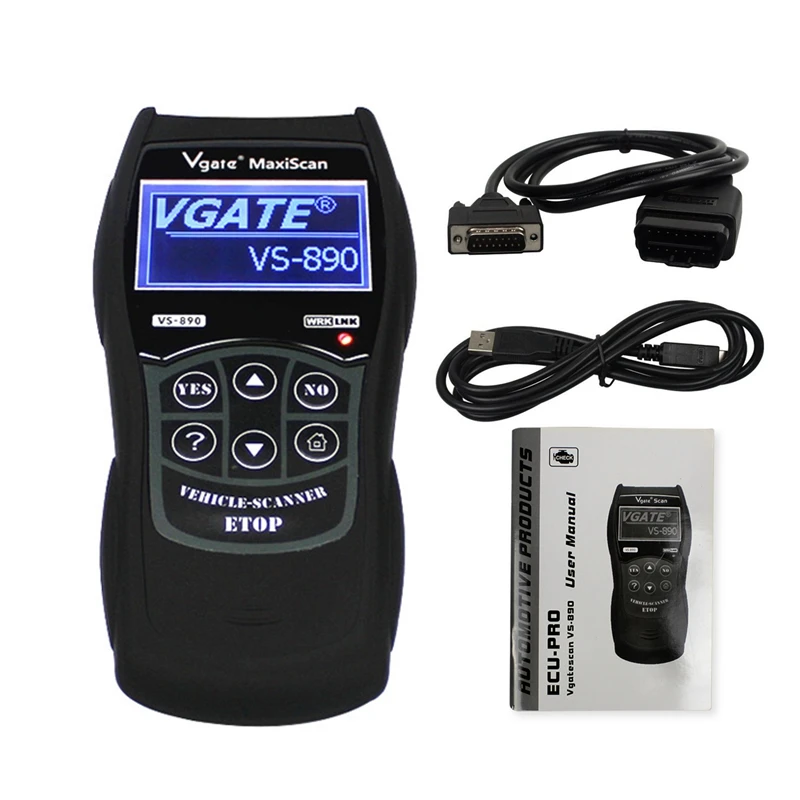 Универсальный считыватель кодов PRO Vgate VS890 EOBD OBD2 Maxiscan 13 видов языков считывает и