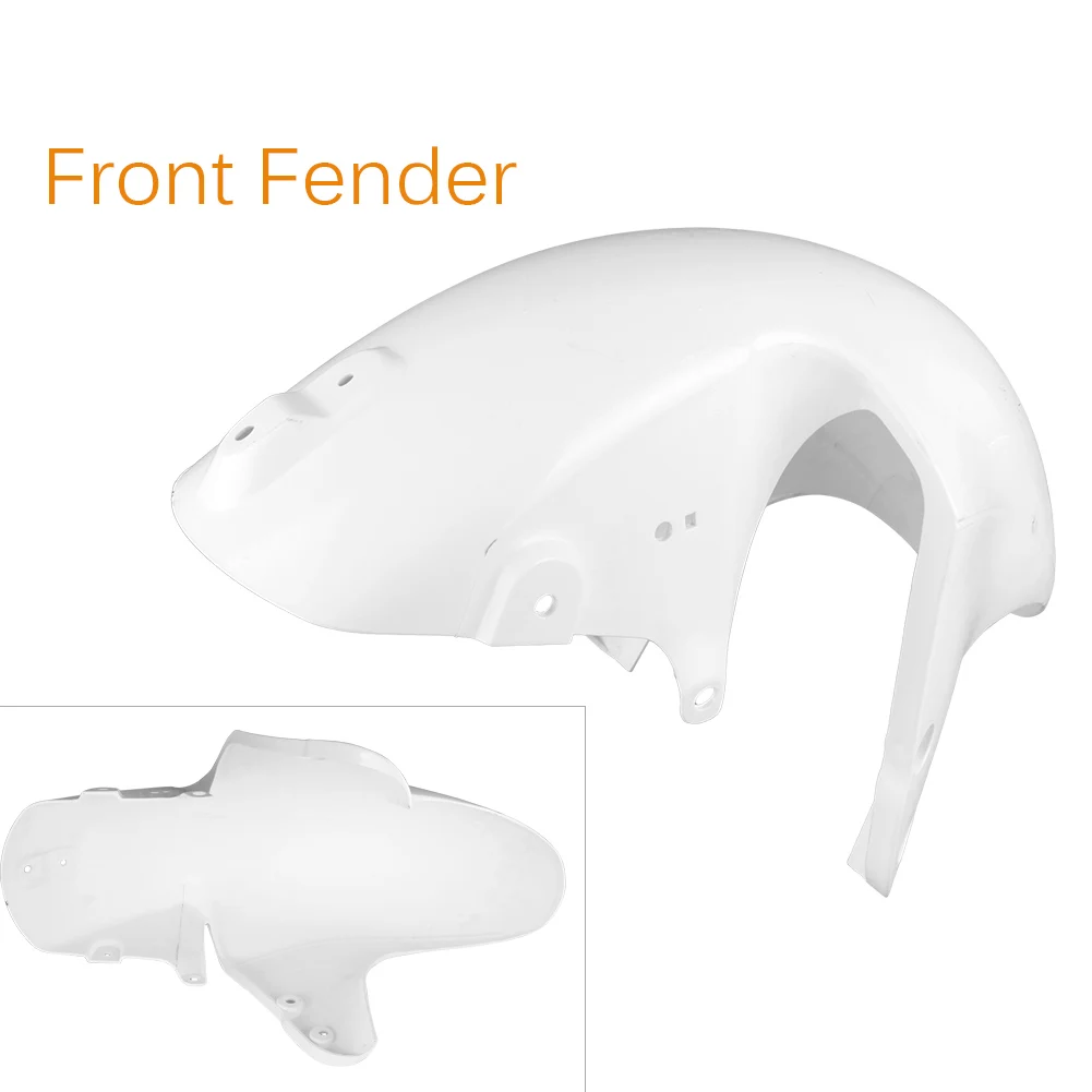 Unpainted White Front Wheel Fender Mudguard Splash Extension Extender Fairing Cover For SUZUKI HAYABUSA GSX1300R GSX 1300R 08-12
