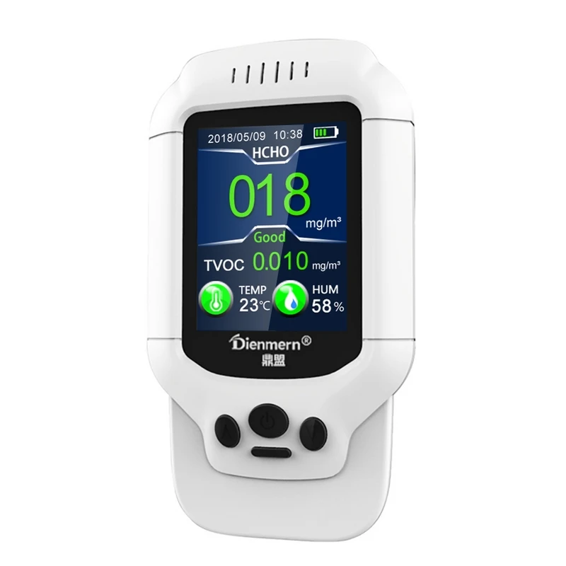 

New Air Quality Monitor Sensor Gas Detector with LCD Display CHO TVOC Air Humidity Temperature Formadehyde Detector Gas Analyzer