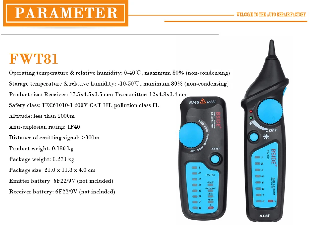 Высокое качество автоматический выключатель Finder кабельный трекер RJ45 RJ11 телефонный провод Сети LAN ТВ электрический детектор линии Finder Тестер