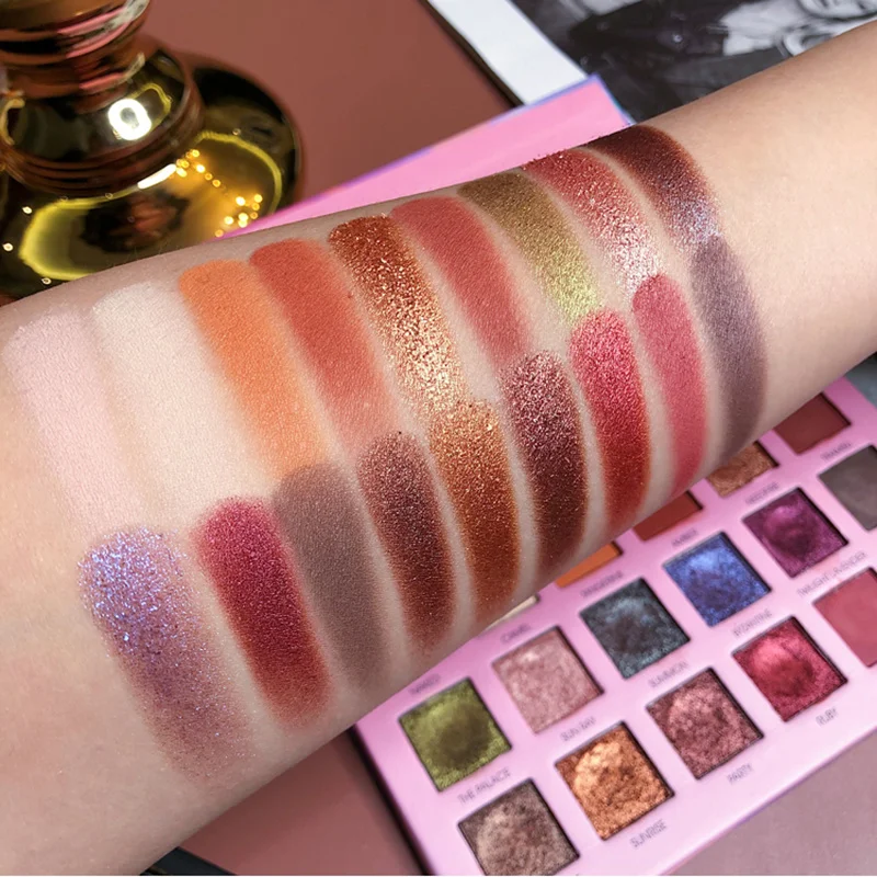 

18 Colors Matte Pearlescent Glitter Eyeshadow NaturalPigment Eye Shadow Palette Shimmer Make Up Eyeshadow TSLM1