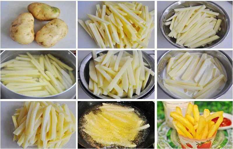 Household and commercial electric cutting fries machine sweet potato radish potato cutting machine automatic fries machine