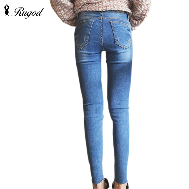 Autumn High Waist Jeans For Women Denim Pants Woman Vintage 2017 Pencil Jeans Femme Casual Skinny
