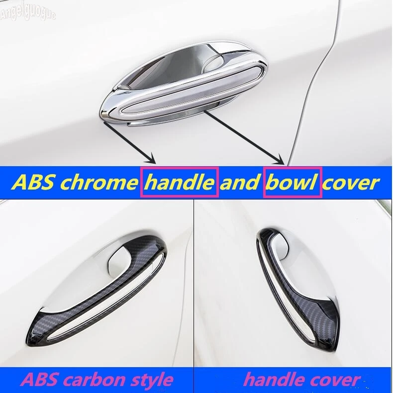 

ABS chrome / carbon style For BMW 5 series G30 G38 2017 18 Car Door Handle Decoration Trim Cover Sticker Car styling accessories