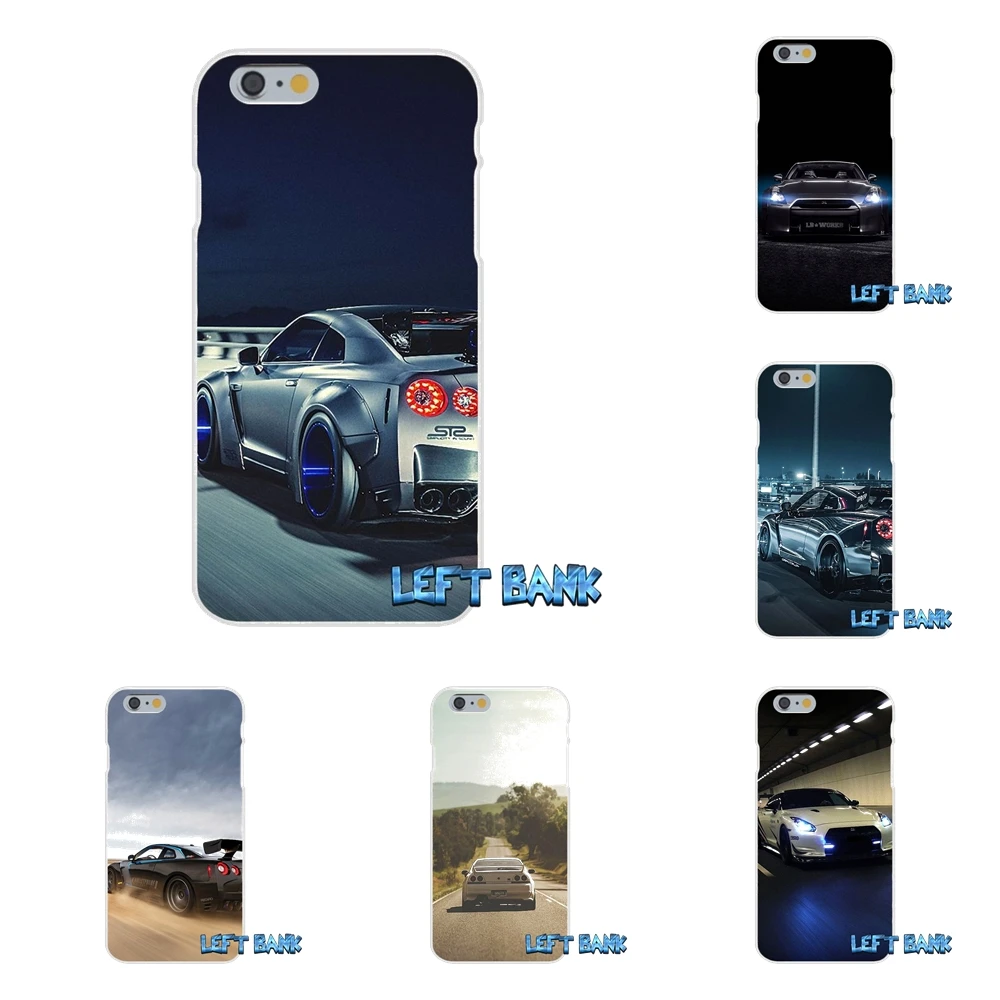 JDM автомобиль NISSAN GTR металл тонкий силиконовый чехол для iPhone X 4 4S 5 5S 5C SE 6 S 7 8 плюс |
