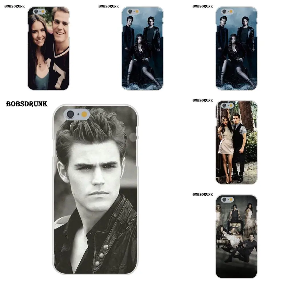 

EJGROUP Soft Silicone TPU Transparent Phone Skin Vampire Diaries For iPhone 4 4S 5 5C SE 6 6S 7 8 Plus X