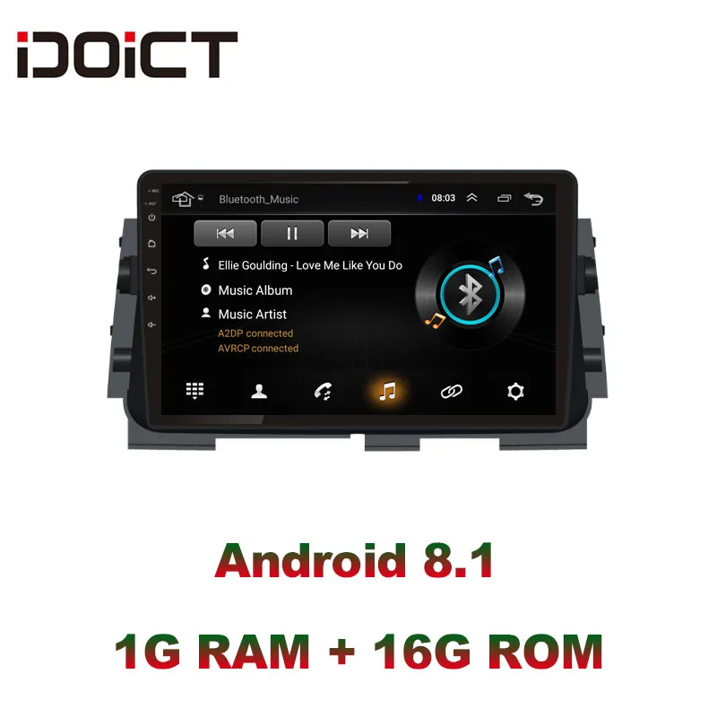 IDOICT Android 8,1 автомобильный dvd-плеер gps навигация Мультимедиа для Nissan Kicks радио стерео