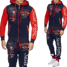 Zogaa Spring Men Running Set Long Sleeve Pockets Hoodies Sweatpants Tracksuit Outdoor Sport Suit Gym Hiking Sportswear Suit men