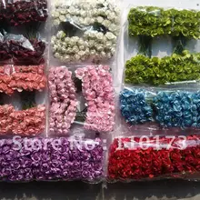 Разноцветная бумага цветок 1,5 см 144 шт./пакет(8 мешков) Скрапбукинг ассорт цвет мини тутовая бумага цветок