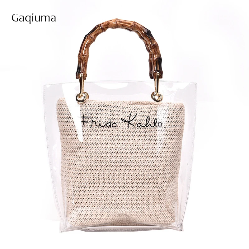 

Gaqiuma 2019 fashion solid summer jelly beach bag crossbody bags for women
