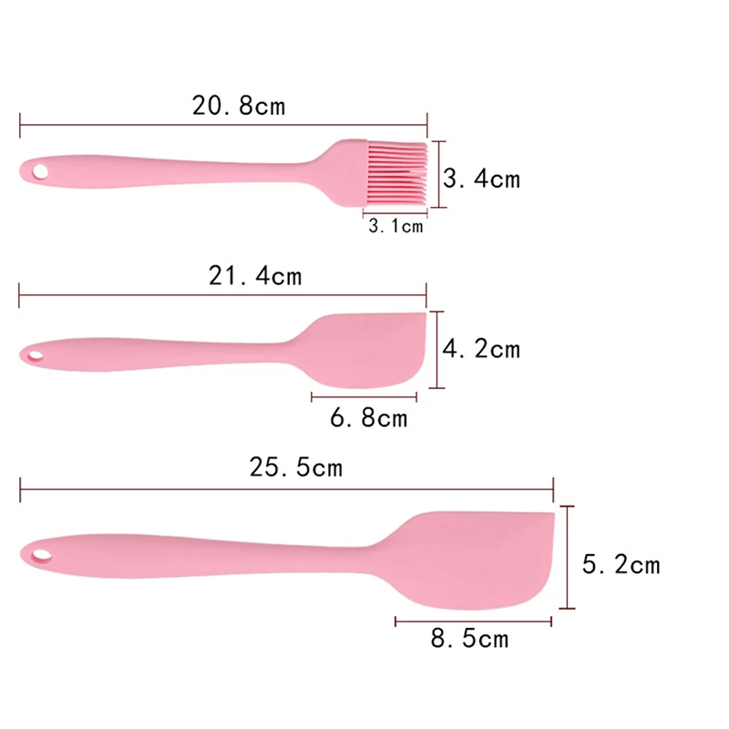 6 шт./компл. розовые силиконовые инструменты для приготовления пищи наборы яичное било ложка масляная кисточка для Кухонные принадлежности набор кухонных принадлежностей с коробкой
