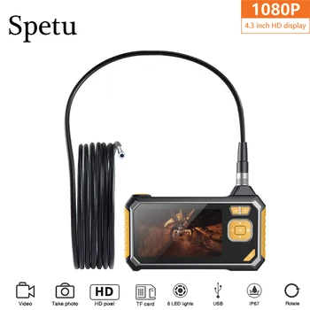 

Spetu 8mm Endoscope 1080P HD With 4.3 Inch LCD Display Car Inspection Camera Endoscope Snake Tube /Hard Tube Waterproof Camera
