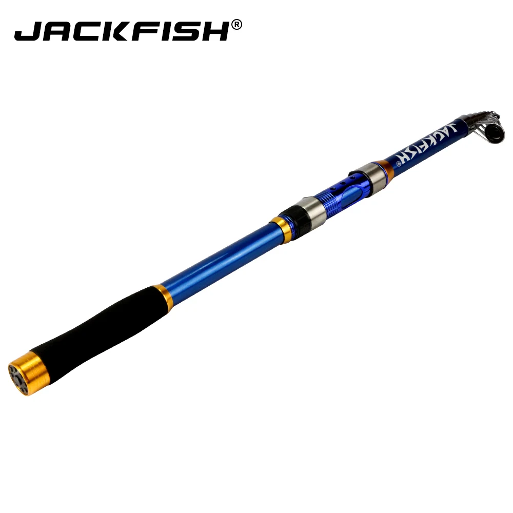 JACKFISH عالية الجودة ألياف الكربون تلسكوبي الصيد قضيب الأزرق البحر قصبة صيد خشبية 2.1/2.4/2.7/3.0/3.6 m pesca