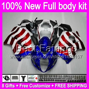 

Fairing For SUZUKI Hayabusa USA Flag Blue GSXR1300 96 97 98 99 00 01 15B GSXR 1300 GSX R1300 GSXR-1300 02 03 04 05 06 07 +Decal