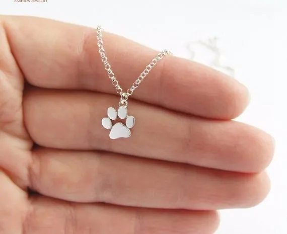 Oly2u Новые ожерелья Цепочки и tassut кошка собака отпечаток лапы животного Jewelry Для