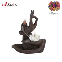 Креативные кружки из фарфора Белый Лотос курильница для благовоний конусная палочка держатель+ 20 шт. благовония в виде конуса креативный домашний декор