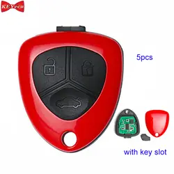 KEYECU 5 шт. Xhorse провода дистанционный ключ красный 3 кнопки для VVDI ключ инструмент VVDI2 для Ferrari английская версия