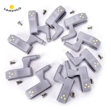 10 шт./партия, светодиодная лампа для шкафа, внутренняя шарнирная лампа 12 В 0,3 Вт, светодиодная лампа для домашнего кухонного шкафа, чашка с освещением