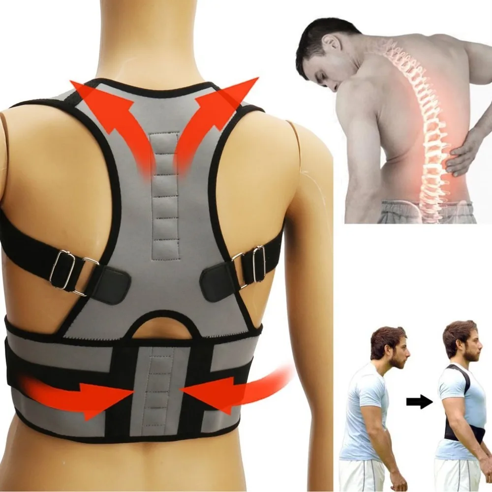 Adjustable Posture Corrector All In One Back Support Shoulder Lumbar Brace Belt Strap Universal for Men 1 Adjustable Posture Corrector All In One Back Support Shoulder Lumbar Brace Belt Strap Universal for Men 2