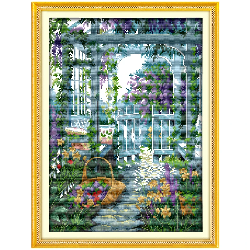 

The Garden Gate Patterns Counted Cross Stitch 11 14CT Cross Stitch Set Wholesale Chinese Cross-stitch Kit Embroidery Needlework
