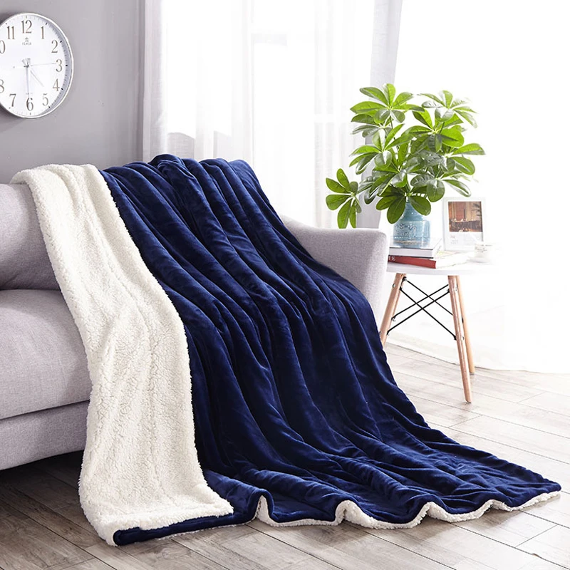 

Solid Color Super Soft Flannel Fleece Cashmere Plush Double Sided Blanket For Sofa/Bed/Travel Soft Throw Blanket Living Room