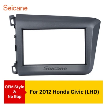 

Seicane 2Din Car Radio Fascia Audio Frame Dash Refitting Kit Auto Stereo Install Dashboard For 2012 Honda Civic LHD