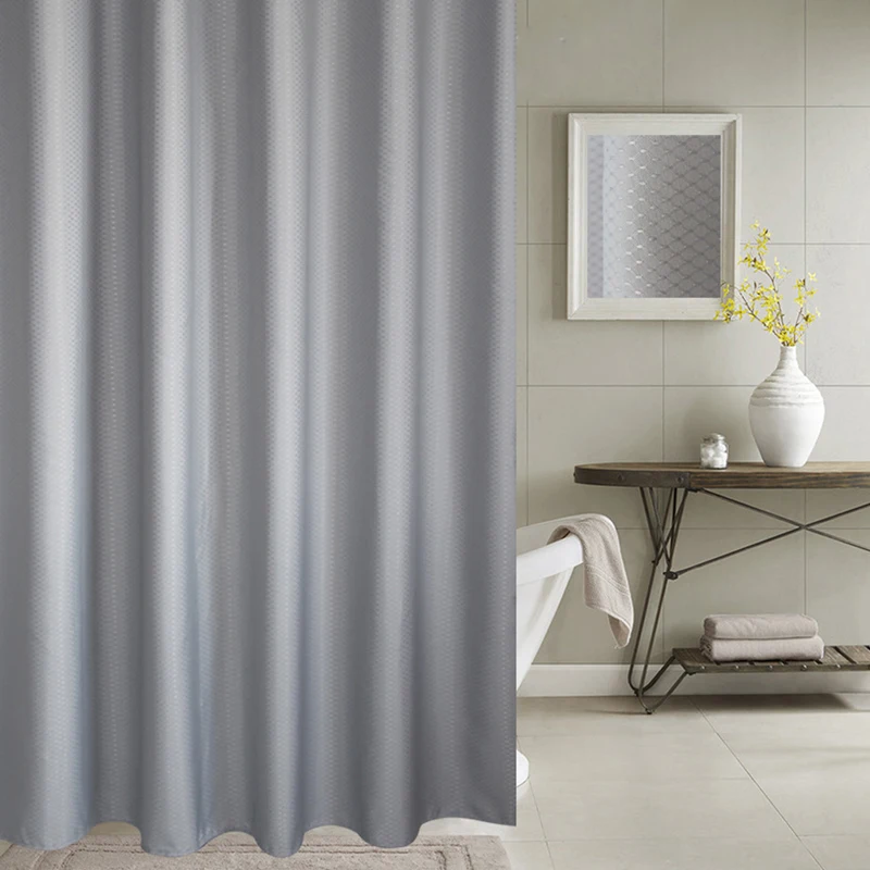 Günstige EHOMEBUY 2019 Dusche Vorhang Dicke Jacquard Vorhänge High Grade Bad Silber Grau Honeycomb Strukturierte Polyester Stoff