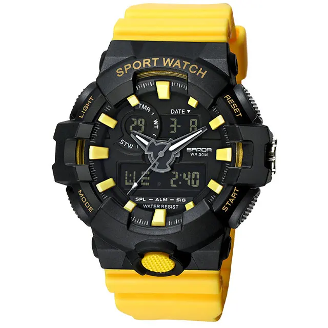 Роскошные белые женские спортивные часы водонепроницаемые женские желеобразные часы женские Цифровые кварцевые часы Hour Relojes Mujer relogio feminino - Цвет: Yellow