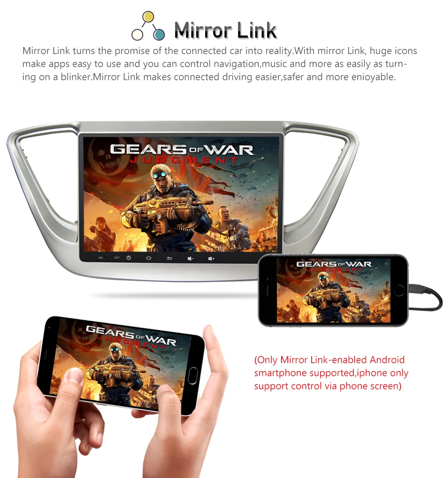 Cheap Android 8.1 Car DVD Player GPS Glonass Navigation Multimedia for Hyundai Verna 2017 Car PC Headunit Auto RDS Radio Audio Stereo 5