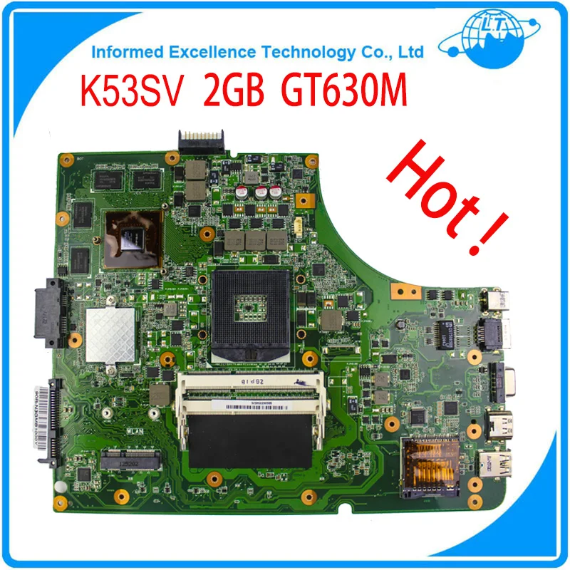 For Asus K53SM Motherboard For A53S K53SV X53S Laptop GT630M 2GB 100% Tested