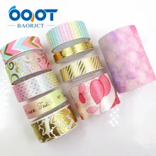 OOOT BAORJCT 182031,22mm 10 yard Bronzing stampato nastro in gros-grain, fatto a mano fai-da-te, materiali per decorazioni di nozze, san valentino