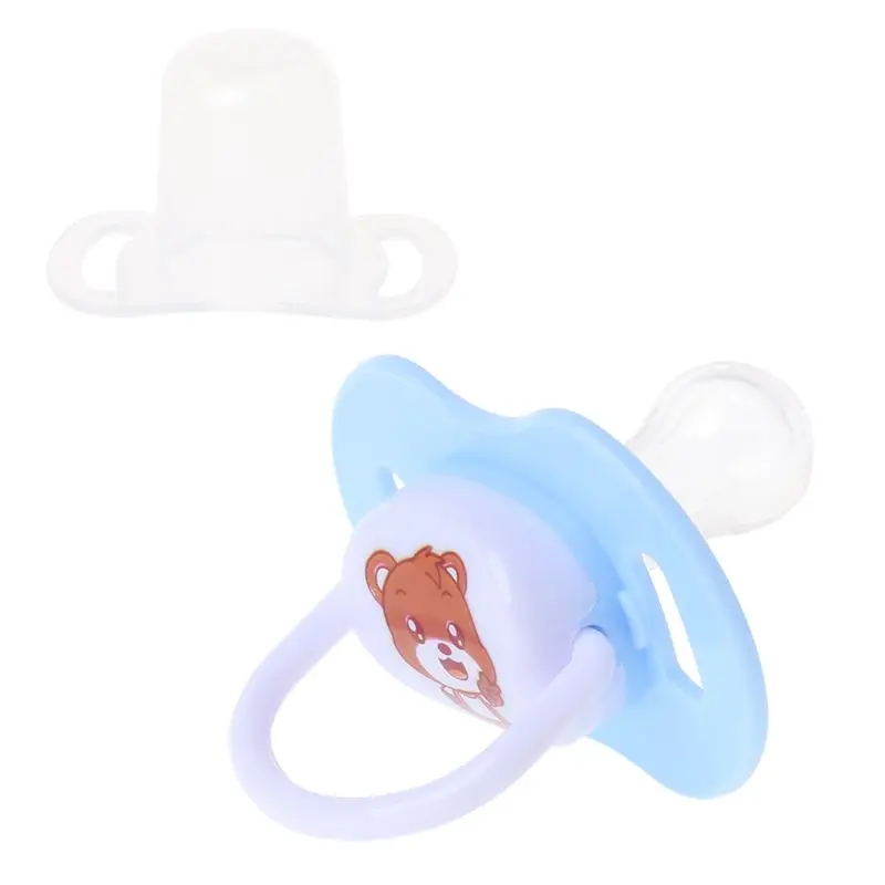 Детская Соска из пищевого силикона, пустышка с круглой головкой для новорожденных, ортодонтический безопасный, не содержит БФА, уход за зубами - Цвет: Синий