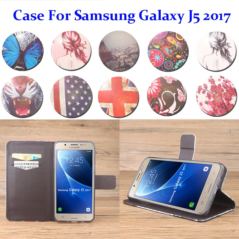 С левой и с правой стороны роспись высокое качество для samsung Galaxy J5 2017 чехол из