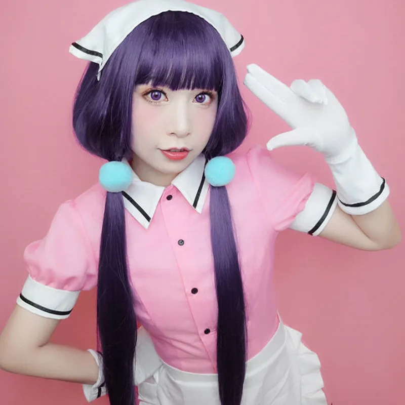 Sakuranomiya Maika костюмы для косплея японского аниме смесь S розовый горничной одежда