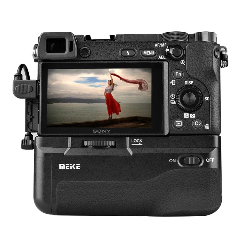 Вертикальная Батарейная ручка Meike MK-A6300 для камеры sony A6400 A6300 A6000