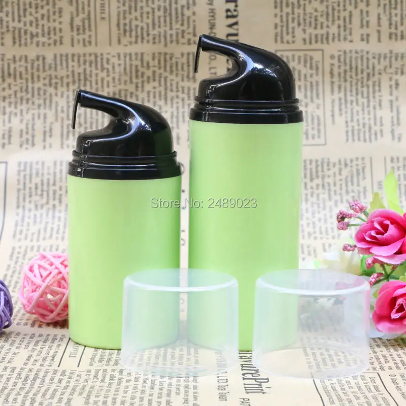 Download Black Head Green Plastic Airless Bottles Empty Cosmetic Containers Cosmetic Packaging bottle ...