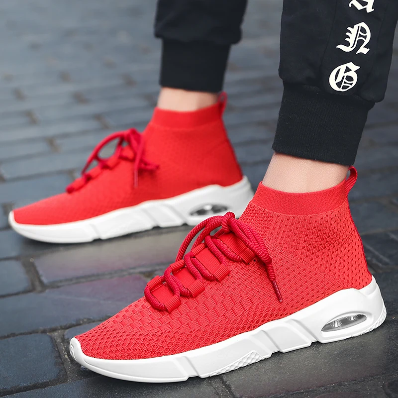 

men fashion large size breathable mesh safety Comfortable 2018 summer shoes non-slip platform adult Men's boots 4 colors