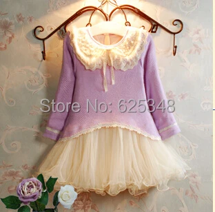 

Winter Children Dress Korean Pearl Pure Cotton Net Yarn Lace Baby Girls Dress 3-7Year Kids Clothing,vestidos de menina