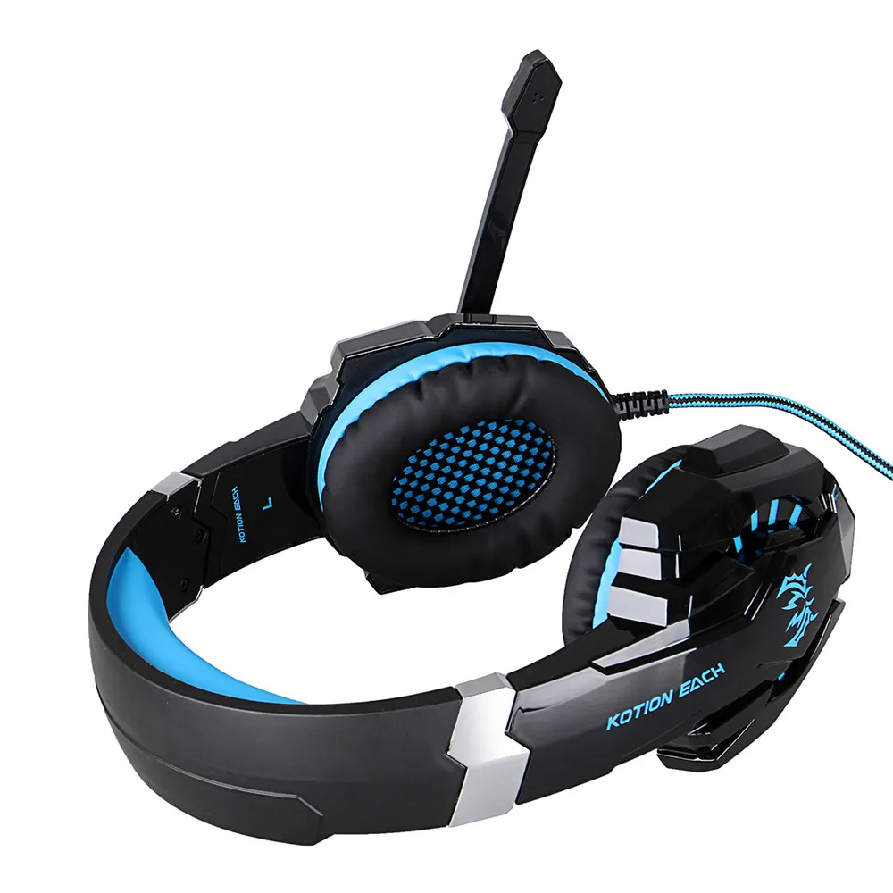 Gaming Headset Stereo Earphone Headphones with Mic LED Light for PS4 Gamepad New Xbox One Laptop PC Gamer (13)