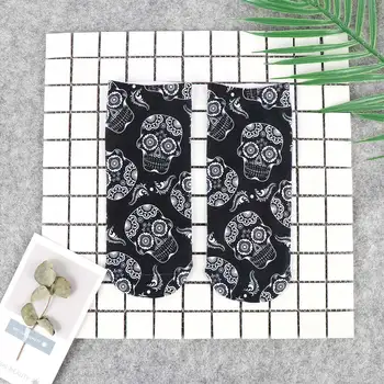 

Fashion 1 Pair Unisex 3D Skull Print Ankle Socks Short Socks For Women Men Punk Style Adult Printing Socks