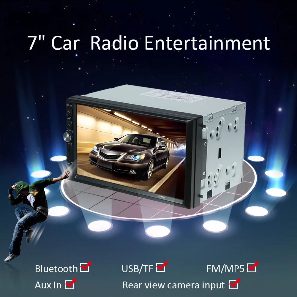 

Kkmoon Car Multimedia Radio DVD Player Stereo FM MP5 Audio USB/SD/AUX/BT Auto Electronics In-Dash Autoradio for Bmw Ford VW