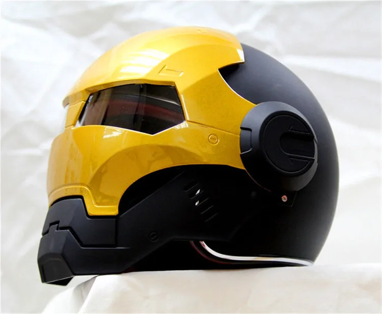 Топ ABS moto Байкерский шлем MASEI Железный человек индивидуальная специальная Мода Половина открытое лицо moto cross шлем черный masei